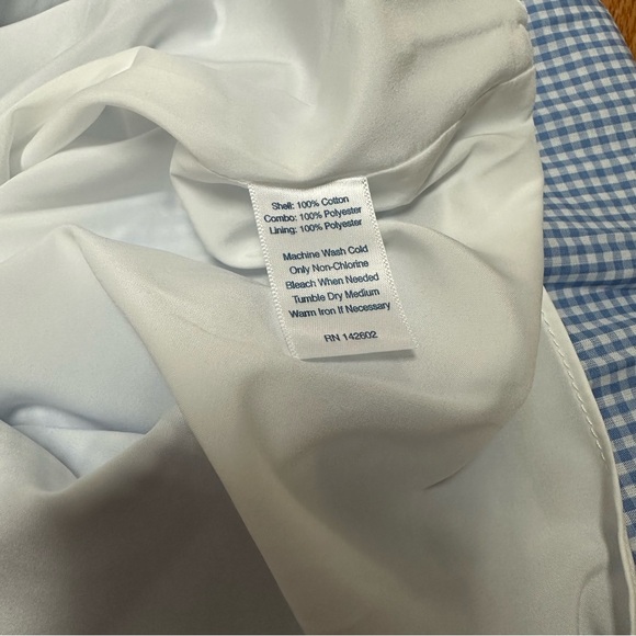 NWT Sail to Sable size Medium Blue Gingham One Shoulder Dress - Picture 4 of 4